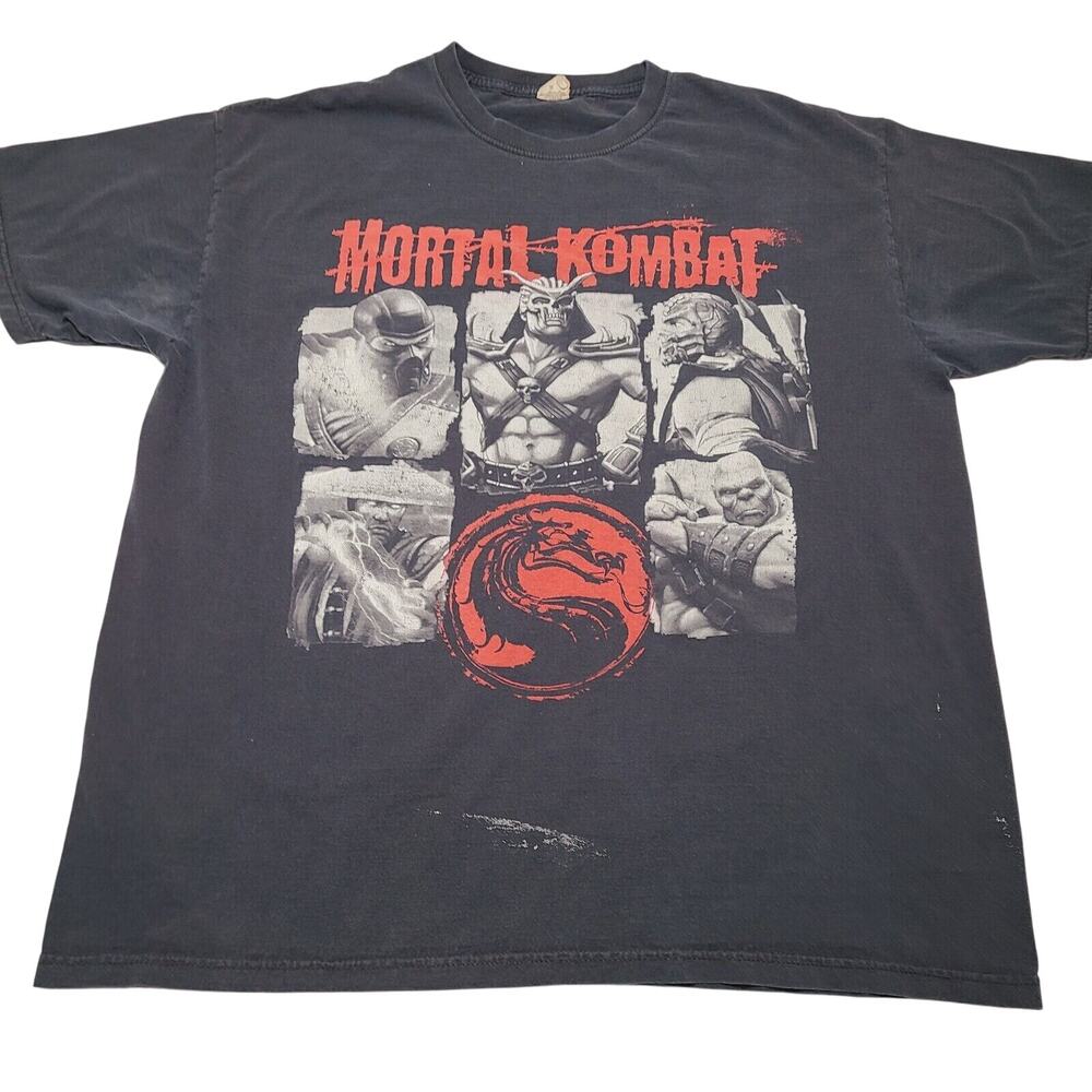 Vintage Mortal Kombat Video Game Promo Characters T-Shirt Size XL Jerzees Tag